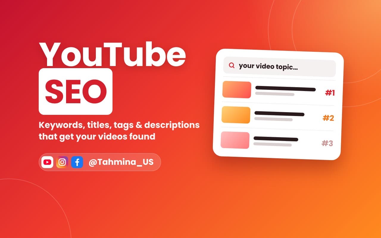 Cover image for I will do YouTube SEO and keyword research to grow your channel