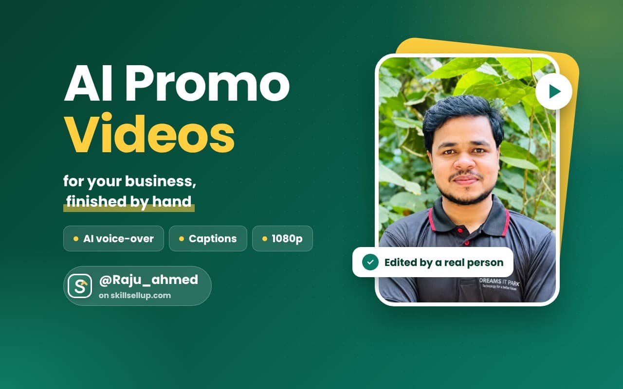 Cover image for I will make an AI promo video for your business, finished by hand